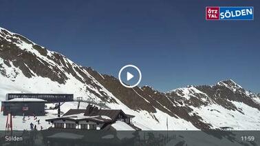 Blick auf Lifte und Pisten am Seekogl in Sölden (2.665 m)