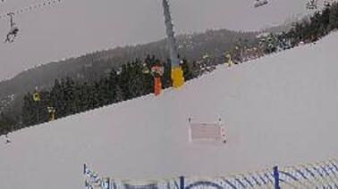 Blick auf den Übungslift im Skigebiet (1.387 m)