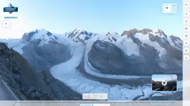 Blick vom Gornergrat in Zermatt (3.135 m)