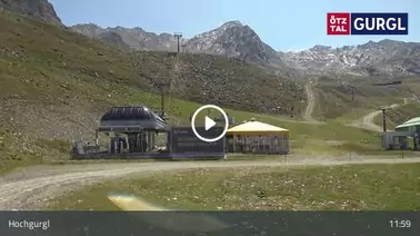 Blick auf die Bergstation (2.410 m)