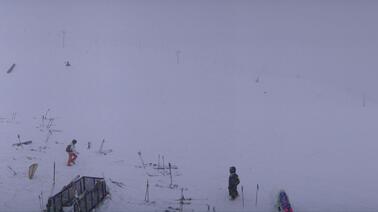 Blick auf den Snowpark und den Parklift