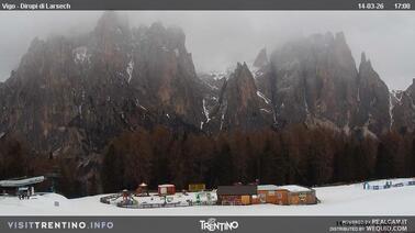Blick auf den Spielplatz und das Bergmassiv (1.997 m)