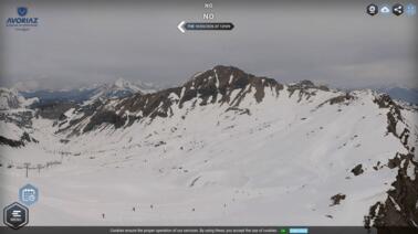 Blick von der Bergstation auf die Pisten von Avoriaz