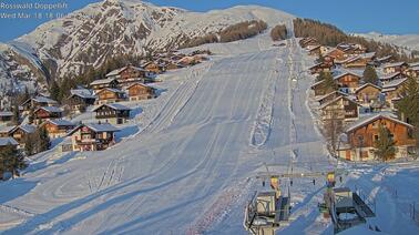 Blick auf den Doppelschlepplift