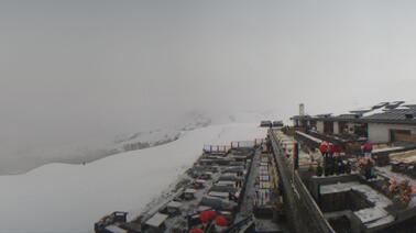 Ausblick auf die Ferienregion St. Moritz vom Restaurant El Paradiso (2.181 m)