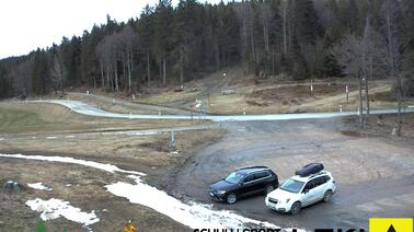 Blick auf den Loipeneinstieg