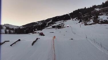 Blick vom Chill House auf den Flachauwinkler Talschluss mit Mosermandl und Faulkogel