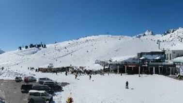 Blick auf die Station am Tiefenbachgletscher in Sölden (2.800 m)